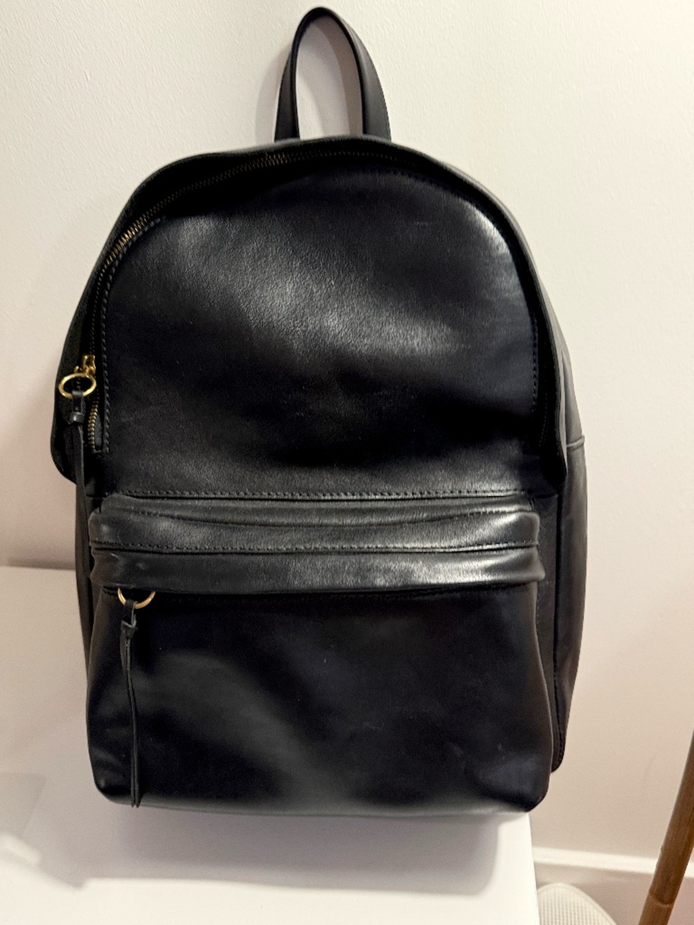 Madewell The Lorimer Black Leather Backpack